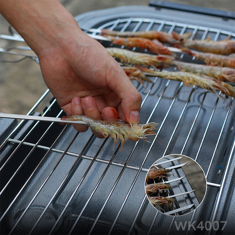 6PCS Kabobs Barbecue Skewers Set with Storage Bag for Grilling