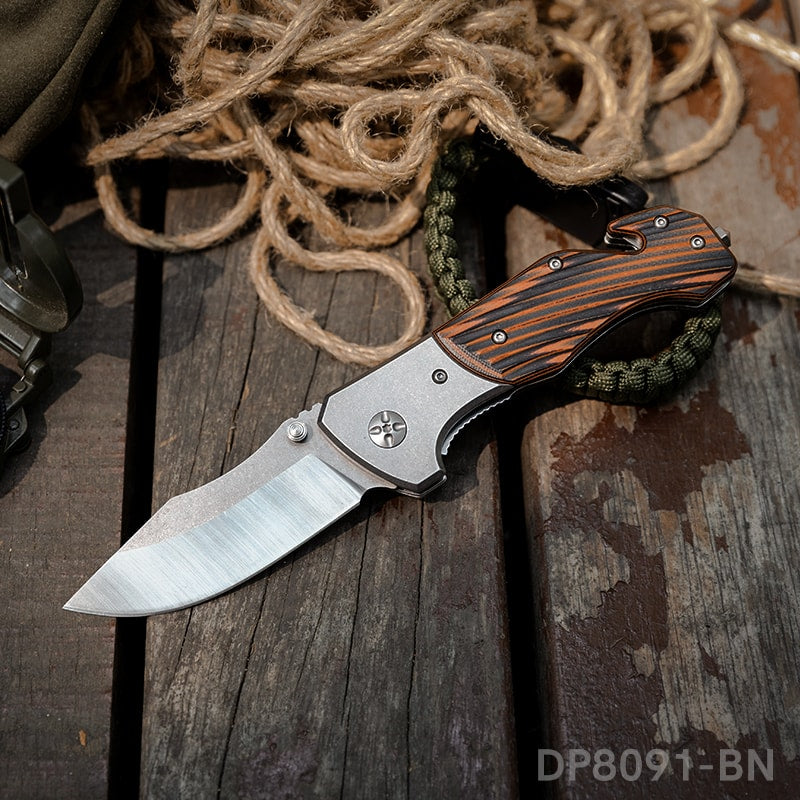 8Cr Blade Folding Rescue Knife Liner Lock with G10 Handle