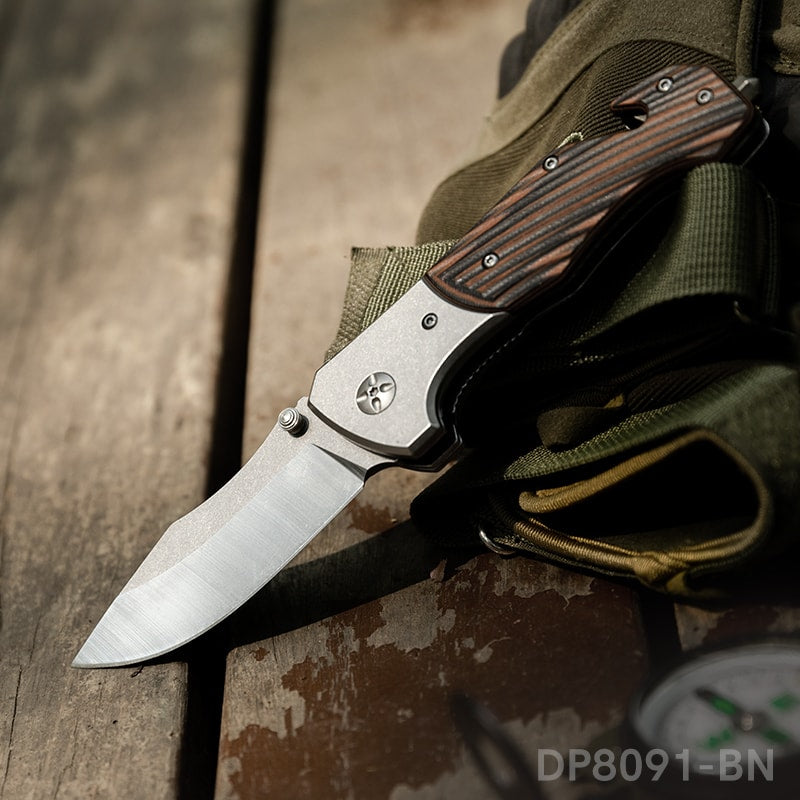 8Cr Blade Folding Rescue Knife Liner Lock with G10 Handle