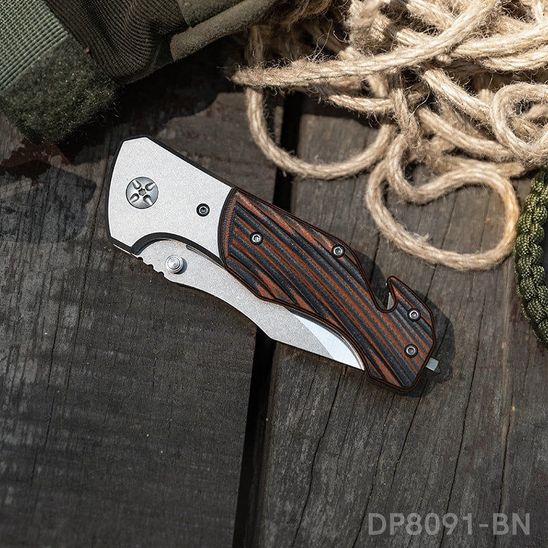 8Cr Blade Folding Rescue Knife Liner Lock with G10 Handle