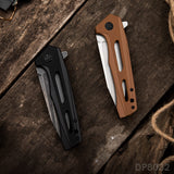 8Cr Blade Pocket Knife with G10 and Carbon Fiber Handles and Bearing System