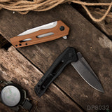 8Cr Blade Pocket Knife with G10 and Carbon Fiber Handles and Bearing System