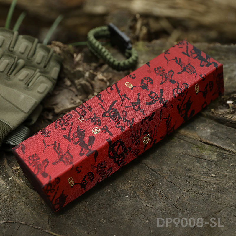 Damascus Steel Feather Knife EDC with a Luxury Gift Box
