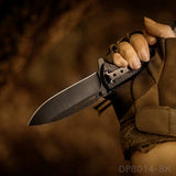 EDC Folding Pocket Uility Knife Spring Assisted Blade with Black Tie Rope - Dispatch Outdoor Life