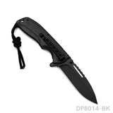 EDC Folding Pocket Uility Knife Spring Assisted Blade with Black Tie Rope - Dispatch Outdoor Life