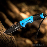 EDC Folding Pocket Uility Knife Spring Assisted Blade with Black Tie Rope - Dispatch Outdoor Life