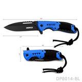 EDC Folding Pocket Uility Knife Spring Assisted Blade with Black Tie Rope - Dispatch Outdoor Life