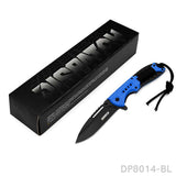 EDC Folding Pocket Uility Knife Spring Assisted Blade with Black Tie Rope - Dispatch Outdoor Life
