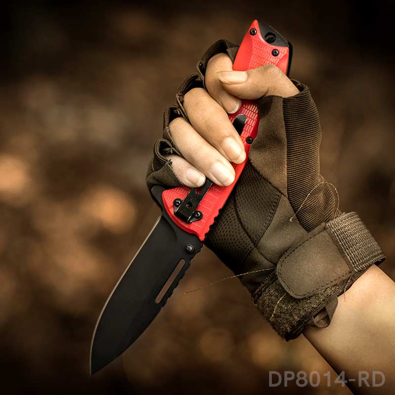 EDC Folding Pocket Uility Knife Spring Assisted Blade with Black Tie Rope - Dispatch Outdoor Life