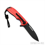 EDC Folding Pocket Uility Knife Spring Assisted Blade with Black Tie Rope - Dispatch Outdoor Life