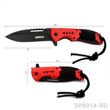 EDC Folding Pocket Uility Knife Spring Assisted Blade with Black Tie Rope - Dispatch Outdoor Life