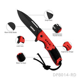 EDC Folding Pocket Uility Knife Spring Assisted Blade with Black Tie Rope - Dispatch Outdoor Life