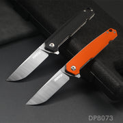 EDC Folding Knife with D2 Stainless Steel Blade, G10 Handle and Pocket Clip