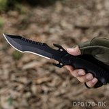 10.2" Full Tang Serrated Survival Bowie Knife with Hand Guard