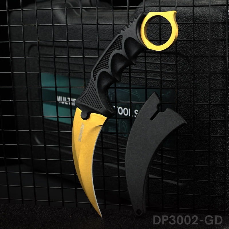 Fixed Blade Claw Knife CSGO with Sheath and Cord For Outdoor Adventures