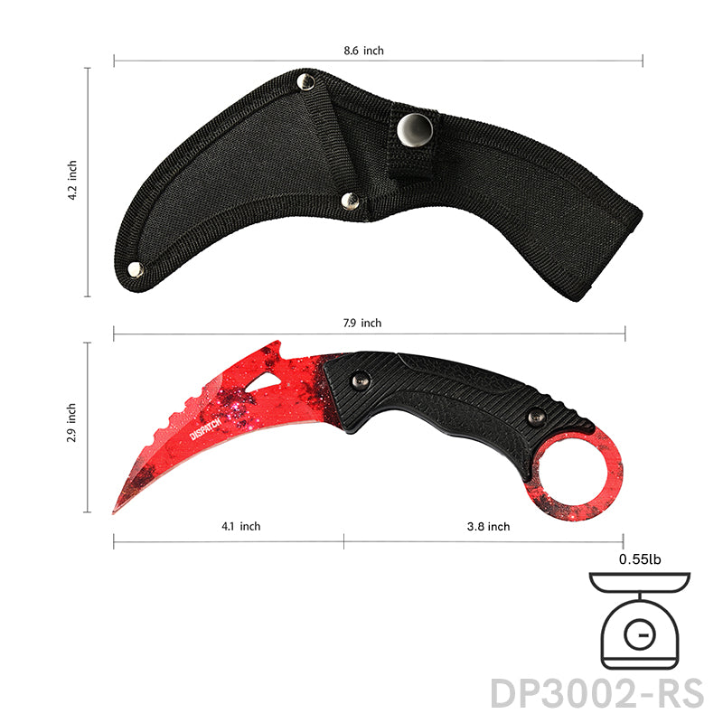 Karambit Knife Fixed Blade with 3D Print