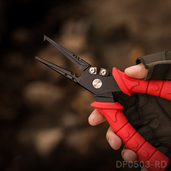 Long Nose Carbon Steel Red Fishing Pliers with Nonslip Handle – Dispatch  Knives