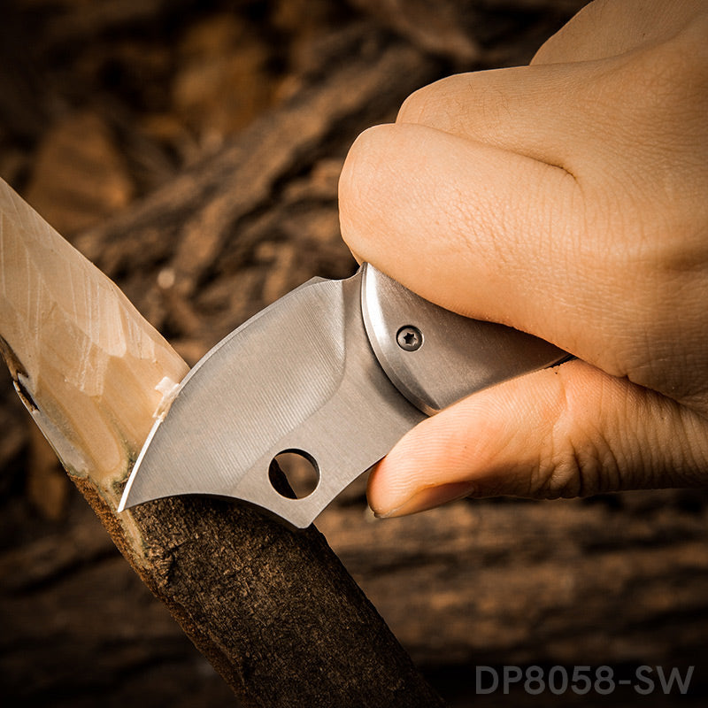 2.75" Closed Mini Folding Pocket Knife Red Wood Handle for Everyday Carry