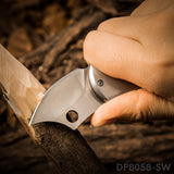 2.75" Closed Mini Folding Pocket Knife Red Wood Handle for Everyday Carry