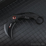 RBLACK Blackened Blade Claw Knife with Red Gasket