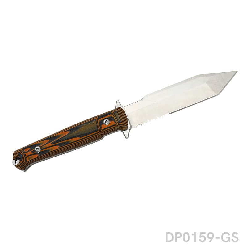 Tough Serrated Fixed Blade Knife with Waist Clip Kydex Sheath