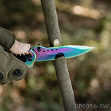 Rainbow Blade Folding Pocket Knife with Glass Breaker