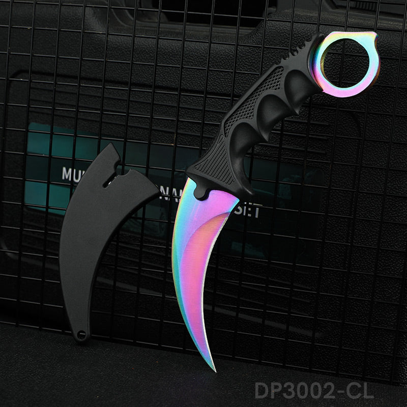 Fixed Blade Claw Knife CSGO with Sheath and Cord For Outdoor Adventures