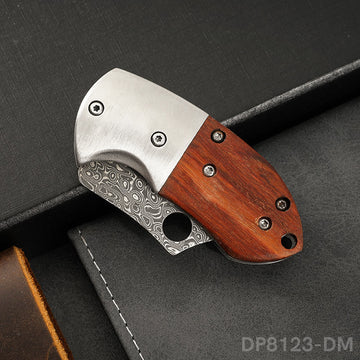 2.75"Folded Small Damascus Steel Blade EDC Pocket Knife