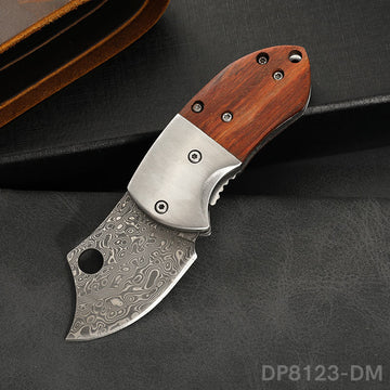 2.75"Folded Small Damascus Steel Blade EDC Pocket Knife