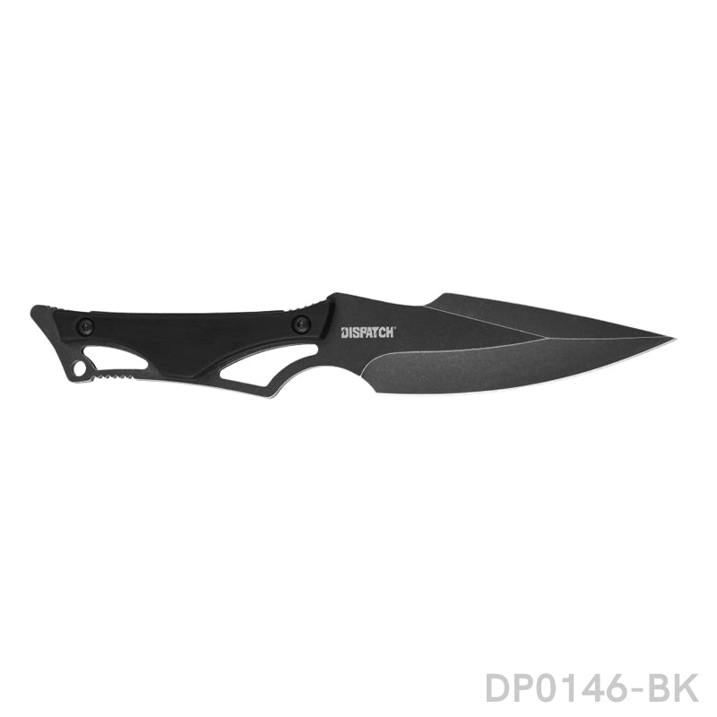 Stonewashed Fixed Blade Knife with Nylon Sheath for Outdoors