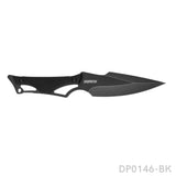 Stonewashed Fixed Blade Knife with Nylon Sheath for Outdoors