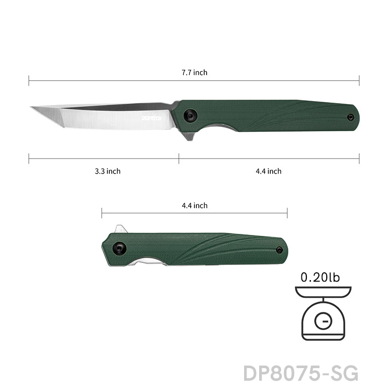 Tanto Blade Folding Gentleman's Knife with D2 Steel and G10 Handle