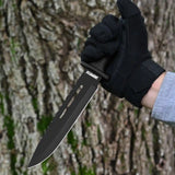 12"Outdoor Bowie Survival Hunting Fixed Blade Knife with Nylon Sheath
