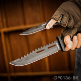 2 PC Outdoor Survival Fixed Blade Knife Set with ABS Sheath