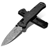 UltraFlight Damascus Folding Knife Carbon Fiber Handle, 3.2
