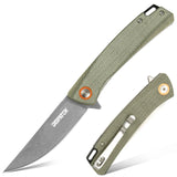 DISPATCH Pocket Folding Knife, 8cr13 Stainless Steel, Micarta Handle,Outdoors Multi-use Camping Knife