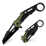 Light Weight Pocket Knife with Aluminium Ring Handle