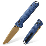 RBLACK 3.3" Tanto EDC Folding Knife with CPM S35VN Blade, Axis Lock G10 Handle