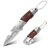 Mini Folding Knife Survival Pocket Knives with Wooden Handle