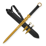 Full Tang Tactical Katana Ninja Sword Machete Fixed Blade Combat Stainless Steel Blade with Sheath