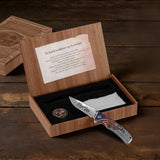 250th Anniversary Folding Knife Gift Set with Steel Frame Lock (Silver)