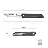 D2 Blade Pocket Knife with Liner Lock and G10 Handle