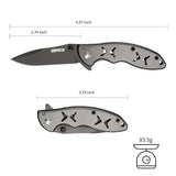 3.8" Closed EDC Pocket Knife Frame Lock for Outdoor Camping