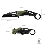 Light Weight Pocket Knife with Aluminium Ring Handle