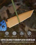 RBLACK 3.3" Tanto EDC Folding Knife with CPM S35VN Blade, Axis Lock G10 Handle