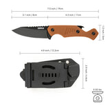 7.5"  Full Tang Fixed Blade Knife with Bottle Opener and Kydex Sheath