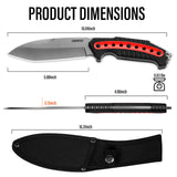 10 inch G10 Handle Fixed Blade Knife With Nylon Sheath