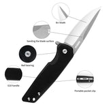 8Cr13MoV Stainless Steel Pocket Folding Knife With G10 Handle