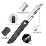 D2 Blade Pocket Knife with Liner Lock and G10 Handle