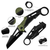 Light Weight Pocket Knife with Aluminium Ring Handle